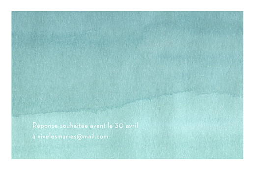 Carton d'invitation mariage Aquarelle turquoise - Page 2 Carton d'invitation mariage Aquarelle turquoise - Page 2