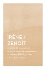 Carton d'invitation mariage Aquarelle (portrait) ocre Carton d'invitation mariage Aquarelle (portrait) ocre