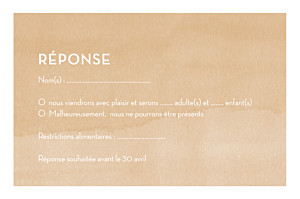 Carton réponse mariage orange aquarelle (paysage) ocre Carton réponse mariage orange aquarelle (paysage) ocre