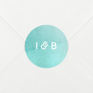 Stickers pour enveloppes mariage Aquarelle bleu Stickers pour enveloppes mariage Aquarelle bleu