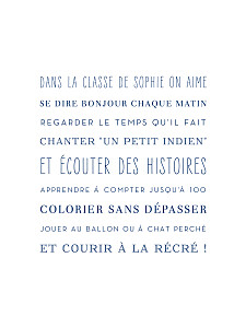 Affichette merci maîtresse blanc Affichette merci maîtresse blanc