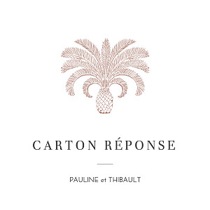 Carton réponse mariage orange oiseaux de paradis rouille Carton réponse mariage orange oiseaux de paradis rouille