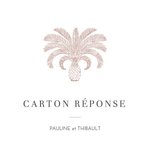 Carton réponse mariage Oiseaux de paradis rouille Carton réponse mariage Oiseaux de paradis rouille