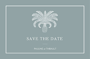 Save the date oiseaux de paradis bleu Save the date oiseaux de paradis bleu