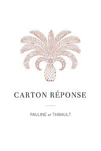 Carton réponse mariage original oiseaux de paradis portrait rouille Carton réponse mariage original oiseaux de paradis portrait rouille