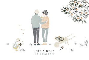 Faire-part de naissance moderne summer family (2 enfants) 1 Faire-part de naissance moderne summer family (2 enfants) 1