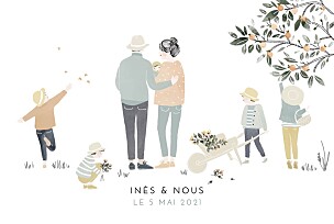 Faire-part de naissance printemps-eté summer family (5 enfants) 1 Faire-part de naissance printemps-eté summer family (5 enfants) 1