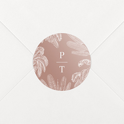 Stickers mariage oiseaux de paradis rouille Stickers mariage oiseaux de paradis rouille