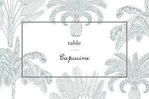 Marque-table mariage oiseaux de paradis bleu Marque-table mariage oiseaux de paradis bleu