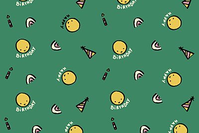 Carte d'anniversaire Happy by mathilde cabanas vert finition Carte d'anniversaire Happy by mathilde cabanas vert finition