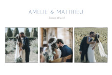 Carte de remerciement mariage Promesse sur le sable (3 photos) blanc Carte de remerciement mariage Promesse sur le sable (3 photos) blanc