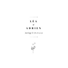 Faire-part de mariage Herbier (4 pages) blanc Faire-part de mariage Herbier (4 pages) blanc