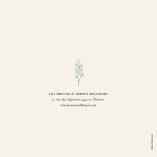 Faire-part de mariage Herbier (4 pages) beige - Page 4 Faire-part de mariage Herbier (4 pages) beige - Page 4