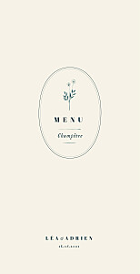 Menu de mariage herbier beige Menu de mariage herbier beige