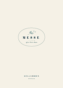 Livret de messe mariage herbier beige Livret de messe mariage herbier beige