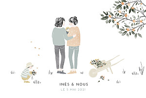 Faire-part de naissance tendance summer family (mamans) 1 Faire-part de naissance tendance summer family (mamans) 1