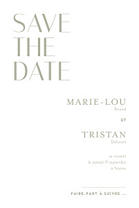 Save the date vert capitale rouge Save the date vert capitale rouge