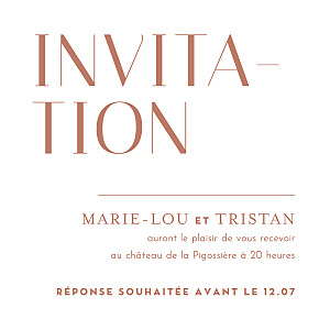 Carton d'invitation mariage rouge capitale rouge Carton d'invitation mariage rouge capitale rouge