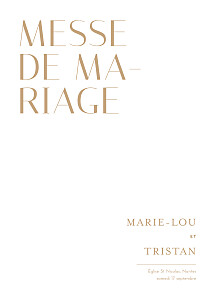 Livret de messe mariage capitale bleu Livret de messe mariage capitale bleu