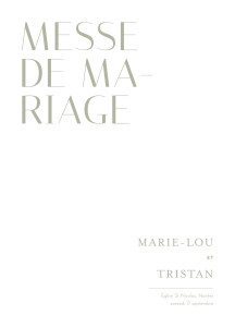 Couverture livret de messe mariage Capitale rouge Couverture livret de messe mariage Capitale rouge