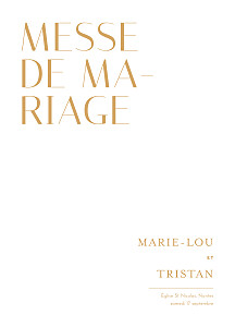 Livret de messe mariage orange capitale beige Livret de messe mariage orange capitale beige