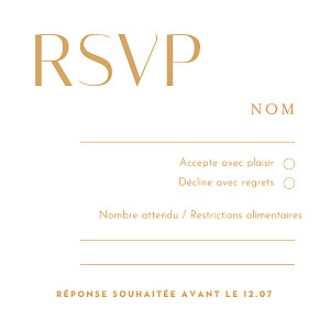 Carton réponse mariage orange capitale beige Carton réponse mariage orange capitale beige