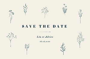 Save the date tous genres herbier beige Save the date tous genres herbier beige