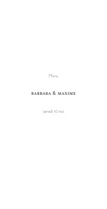 Menu de mariage Psyché 4 pages (dorure) blanc Menu de mariage Psyché 4 pages (dorure) blanc