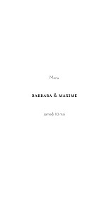 Menu de mariage psyché 4 pages (dorure) blanc Menu de mariage psyché 4 pages (dorure) blanc