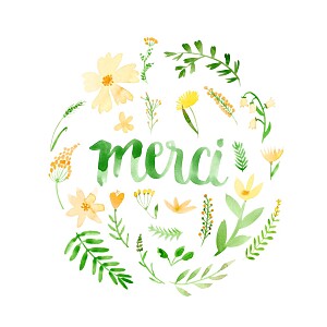 Carte de remerciement jaune alphabet fleuri jaune Carte de remerciement jaune alphabet fleuri jaune