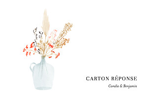 Carton réponse mariage bleu solstice d'été bleu Carton réponse mariage bleu solstice d'été bleu