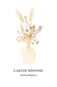 Carton réponse mariage solstice d'été portrait vert Carton réponse mariage solstice d'été portrait vert