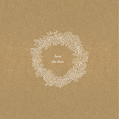 Save the Date Gypsophile kraft finition Save the Date Gypsophile kraft finition