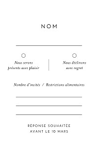 Carton réponse mariage gris calligraphie vert de gris Carton réponse mariage gris calligraphie vert de gris