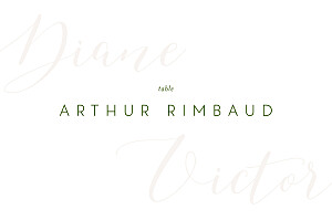 Marque-table mariage vert calligraphie vert sapin Marque-table mariage vert calligraphie vert sapin