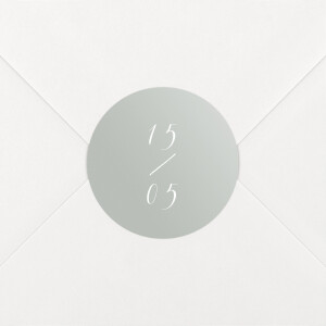 Stickers pour enveloppes mariage Calligraphie vert de gris