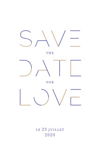 Save the Date Love Code bleu