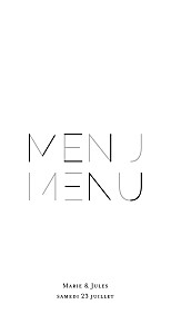 Menu de mariage noir love code noir Menu de mariage noir love code noir