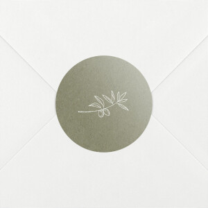 Stickers pour enveloppes mariage Provence olive