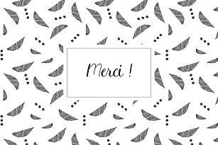Carte de remerciement blanc croissant blanc Carte de remerciement blanc croissant blanc