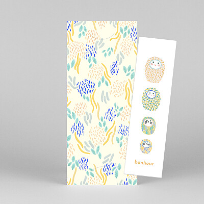Faire-part de naissance design les grigris dodo toucan (2 enfants) jaune Faire-part de naissance design les grigris dodo toucan (2 enfants) jaune
