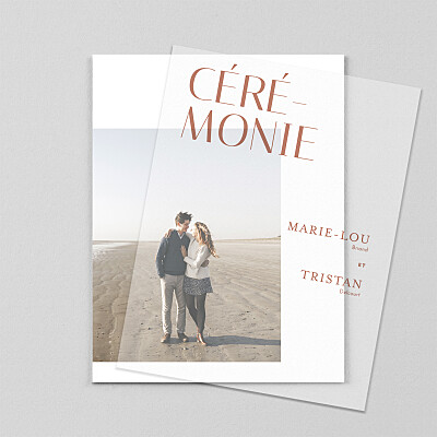 Faire-part de mariage rouge capitale (calque) rouge Faire-part de mariage rouge capitale (calque) rouge