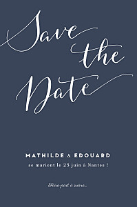 Save the date swing bleu marine Save the date swing bleu marine