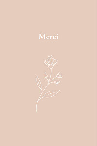 Carte de remerciement rose blason floral rose Carte de remerciement rose blason floral rose
