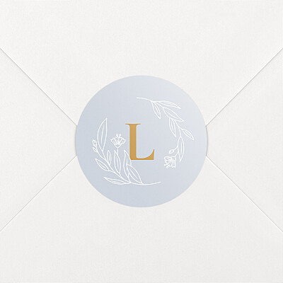 Stickers naissance blason floral jaune Stickers naissance blason floral jaune