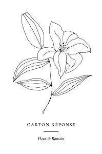 Carton réponse mariage poésie amoureuse blanc Carton réponse mariage poésie amoureuse blanc