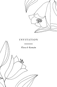 Carton d'invitation mariage poésie amoureuse blanc Carton d'invitation mariage poésie amoureuse blanc