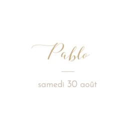 Etiquette perforée baptême Les hautes herbes sable