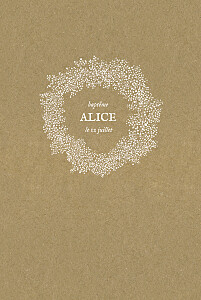 Menu de baptême original gypsophile chic kraft Menu de baptême original gypsophile chic kraft