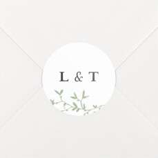 Stickers pour enveloppes mariage Reflets dans l'eau vert clair